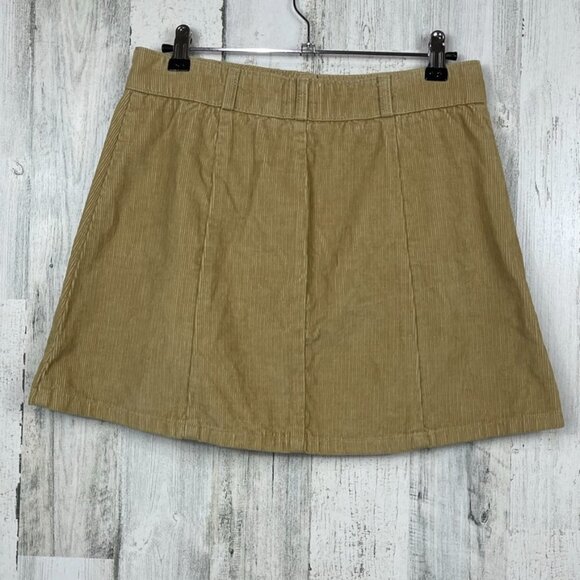BDG corduroy mini skirt snap front camel color festival Urban Outfitters tan M - Picture 6 of 6